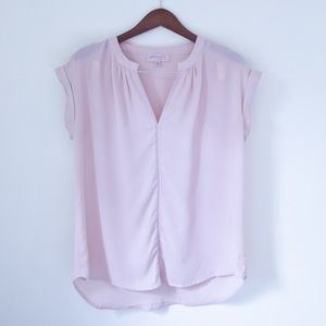 Pink Philosophy Cap-Sleeved Blouse